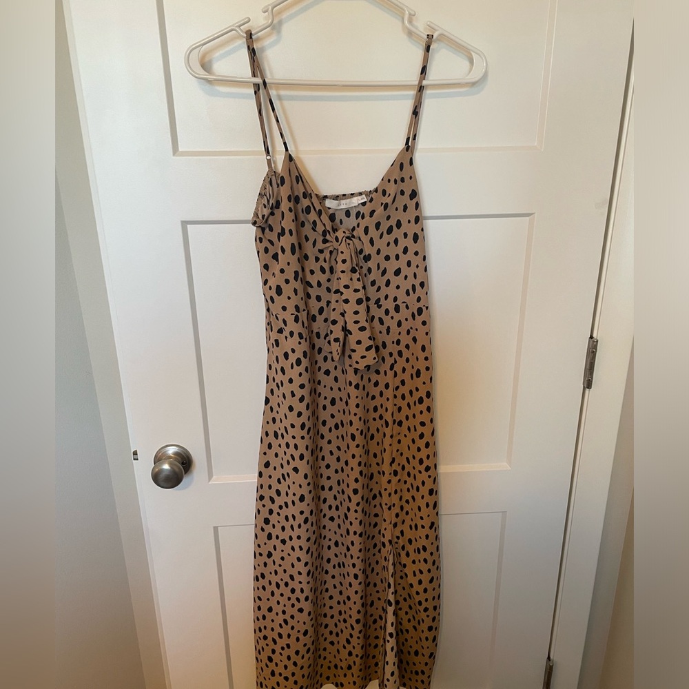 NWT Lush Leopard Print Cut out Dress with Side Slit